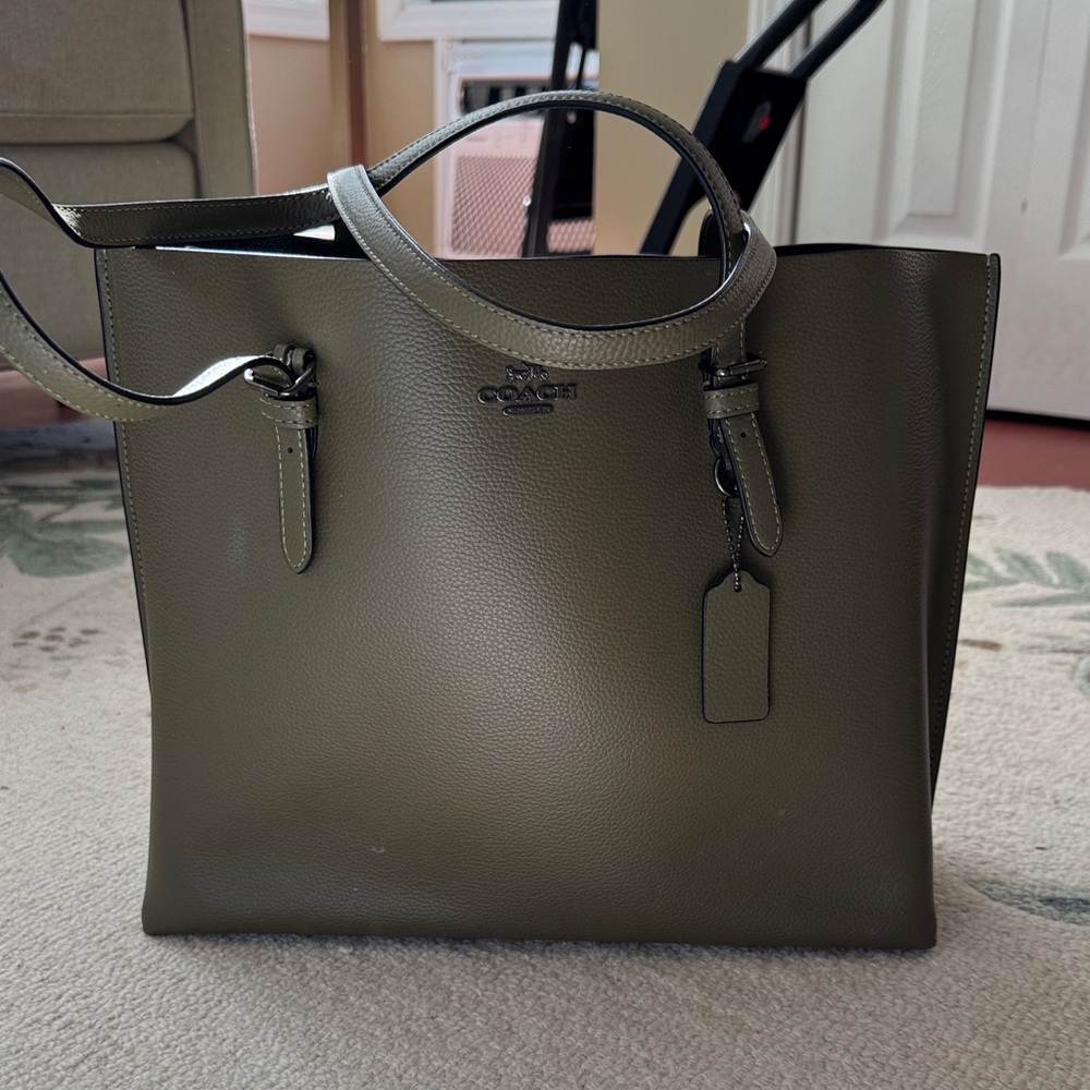 Coach Sage Green Leather Tote